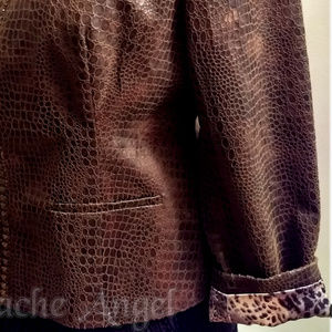 Chico's Jackets & Coats - Chico's Faux Leather Snakeskin Jacket Sz 16 Chico's Jackets & Coats - Chico's Faux Leather Snakeskin Jacket Sz 16